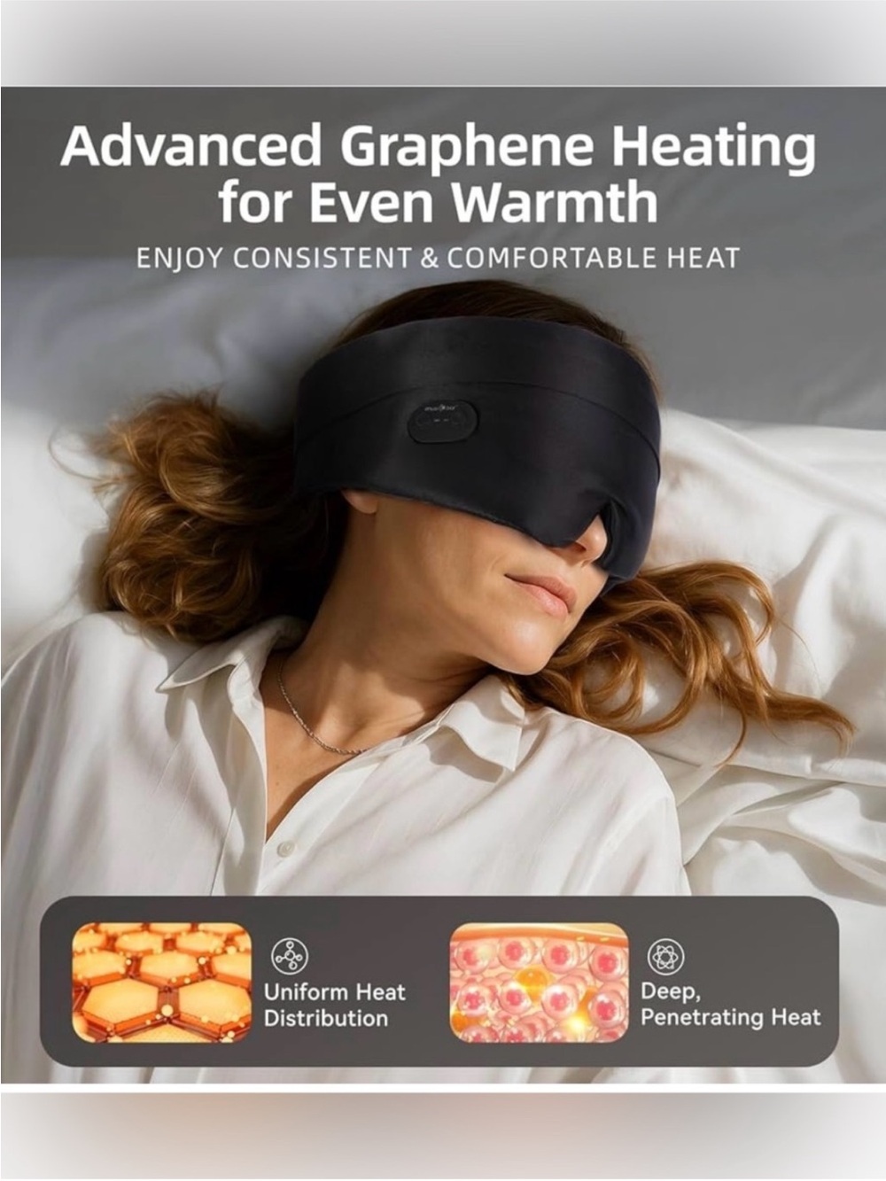 NEW Cordless Heated Eye Mask - Blue Box NWT - Picture 7 of 11